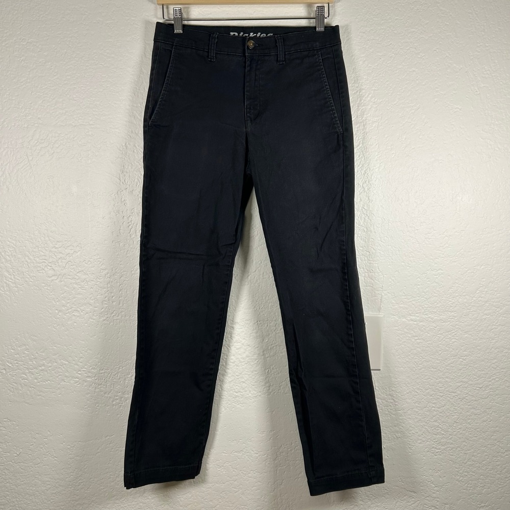Dickies Flex Slim Taper Pants Black Workwear Minimalist Size 30x30